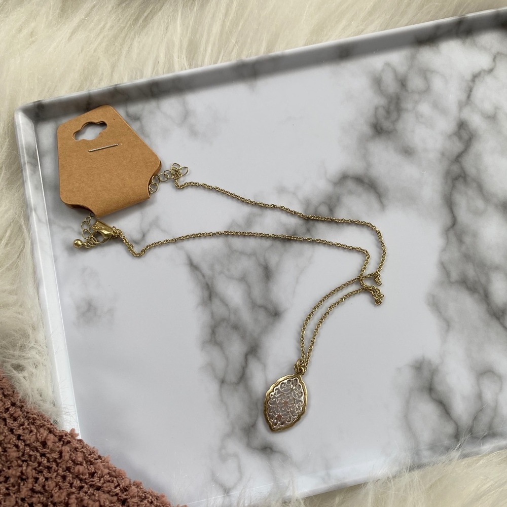 Delicate chain Gold & Silver Charm necklace